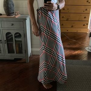 Vintage plaid wool mail skirt